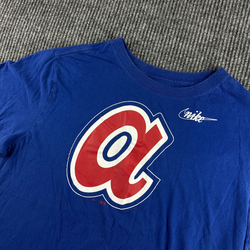 Nike Atlanta Braves Mens Royal Blue Graphic T-Shirt‎ Large Short Sleeve Tee